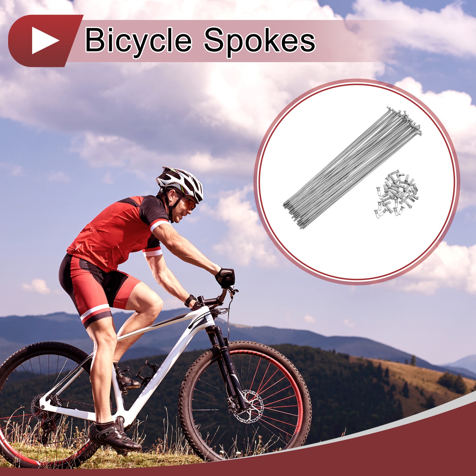 36 sets bike spokes 12G 231mm for bicycle galvanized steel silver