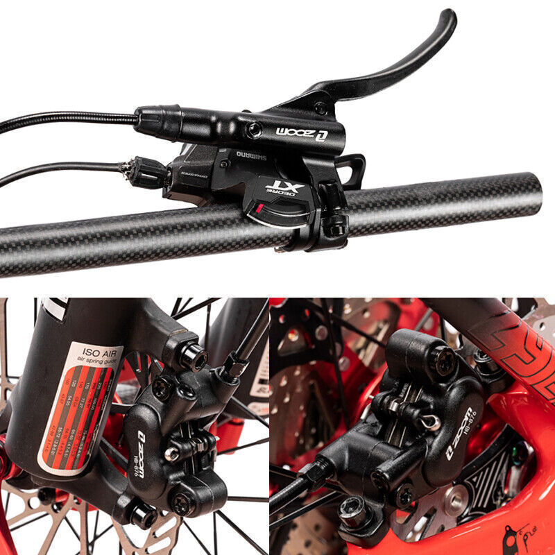 ZOOM 4-Piston Hydraulic Disc Brake Mountain Bike Front Rear 800/1400mm Calipers