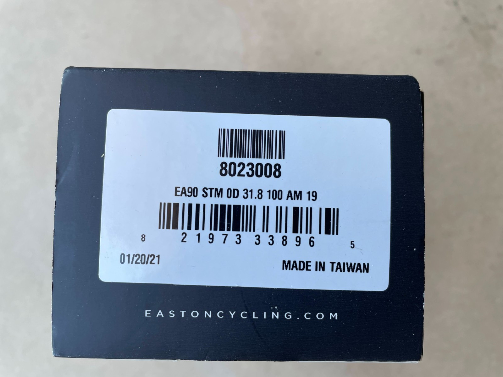 Easton EA90 1 1/8″ Threadless Stem Black 0 deg 100mm 31.8 clamp NIB/NOS