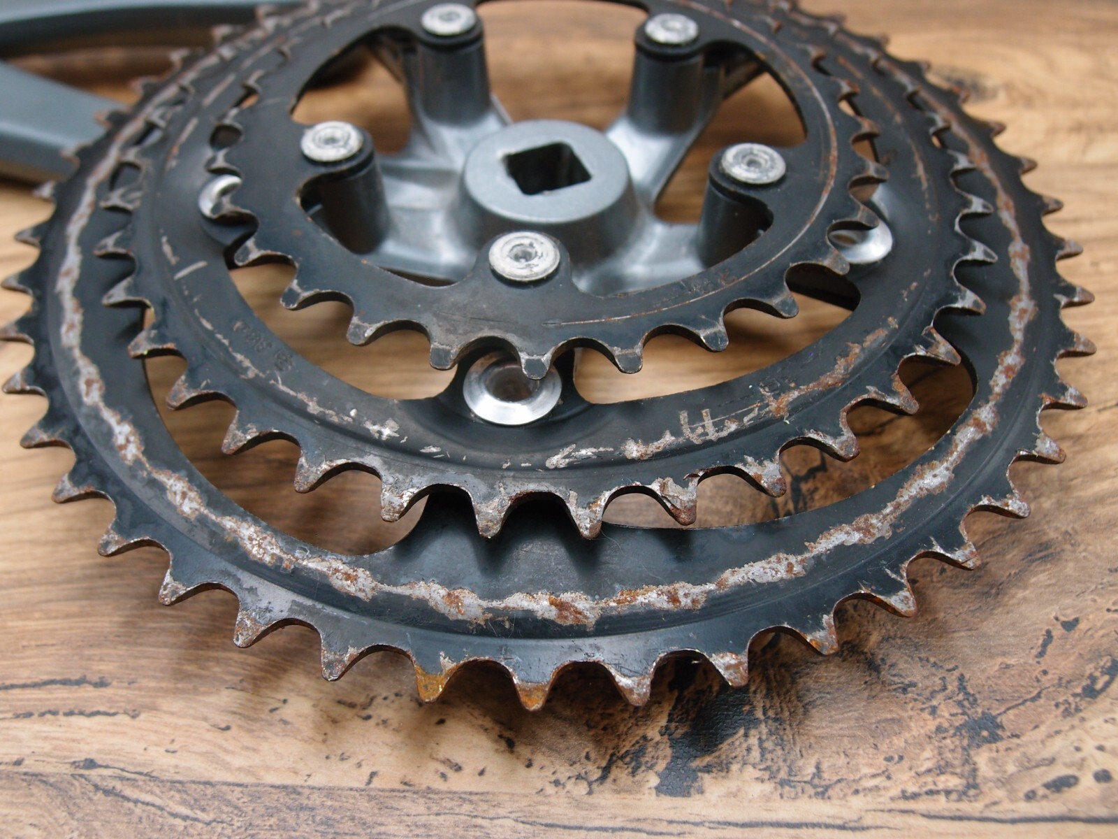 1989 MTB crankset Suntour XC VIA Japan 28/38/48 T 175 mm