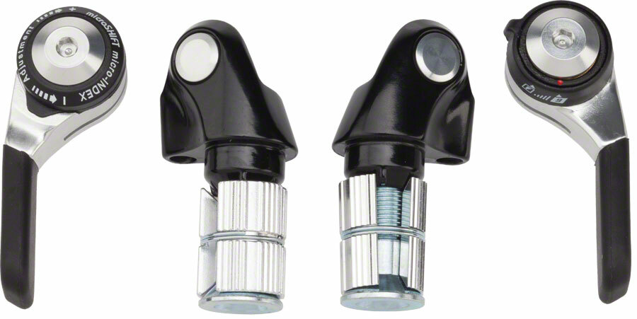 microSHIFT Bar End Shifter Set 9-Speed Road Double/Triple Shimano Compatible