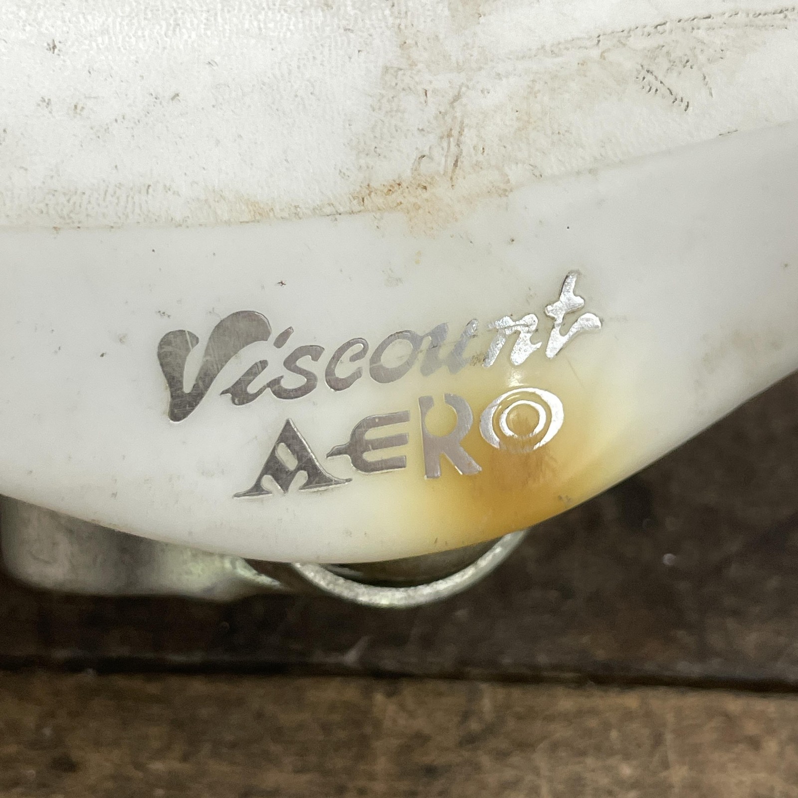 Vintage Viscount BMX Mini Aero Bicycle Saddle Seat White Pit Bike H292 1980s