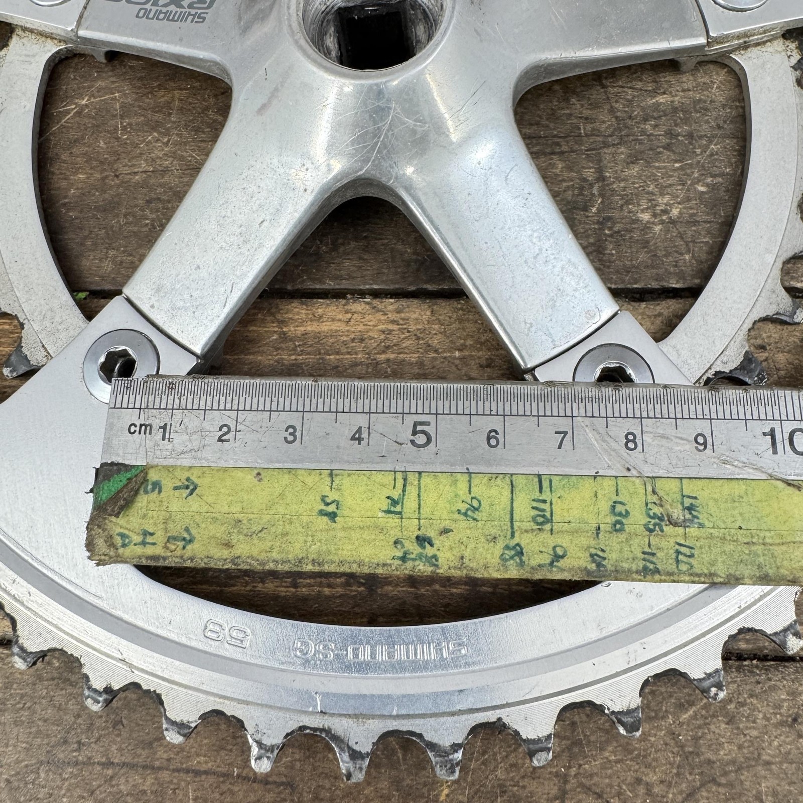 Vintage Shimano RX100 Crank Set FC-A550 170 Mm 53 39t Double 130 BCD Road Bike