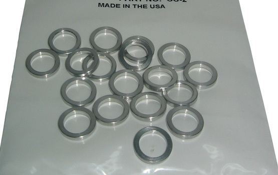 Chainring wheel spacers 1.2 mm thick set of 5