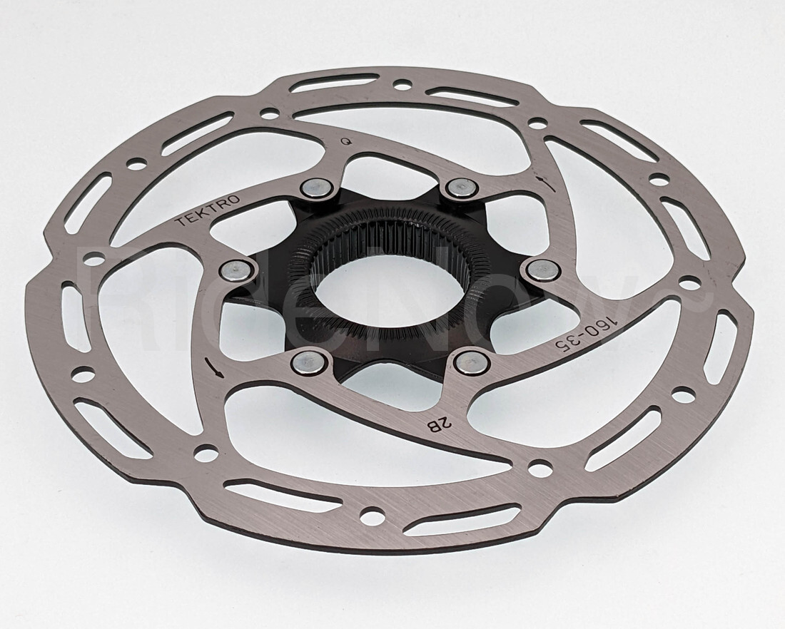 Tektro TR35 160mm Center Lock Disc Rotor, Round Type, Stainless, 2-Piece 160-35