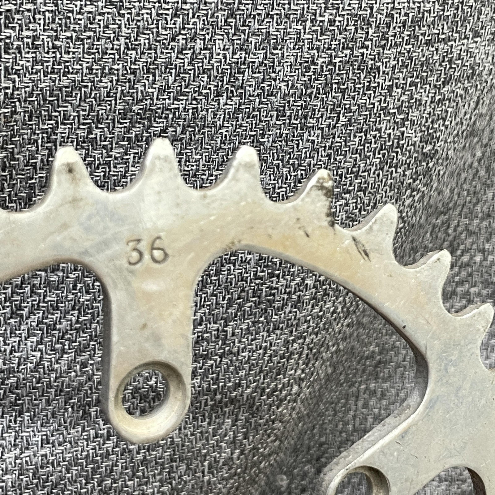 Vintage TA 36T Chainring 80 BCD 6-Bolt 3-Arm Silver Aluminum Bike Chainwheel