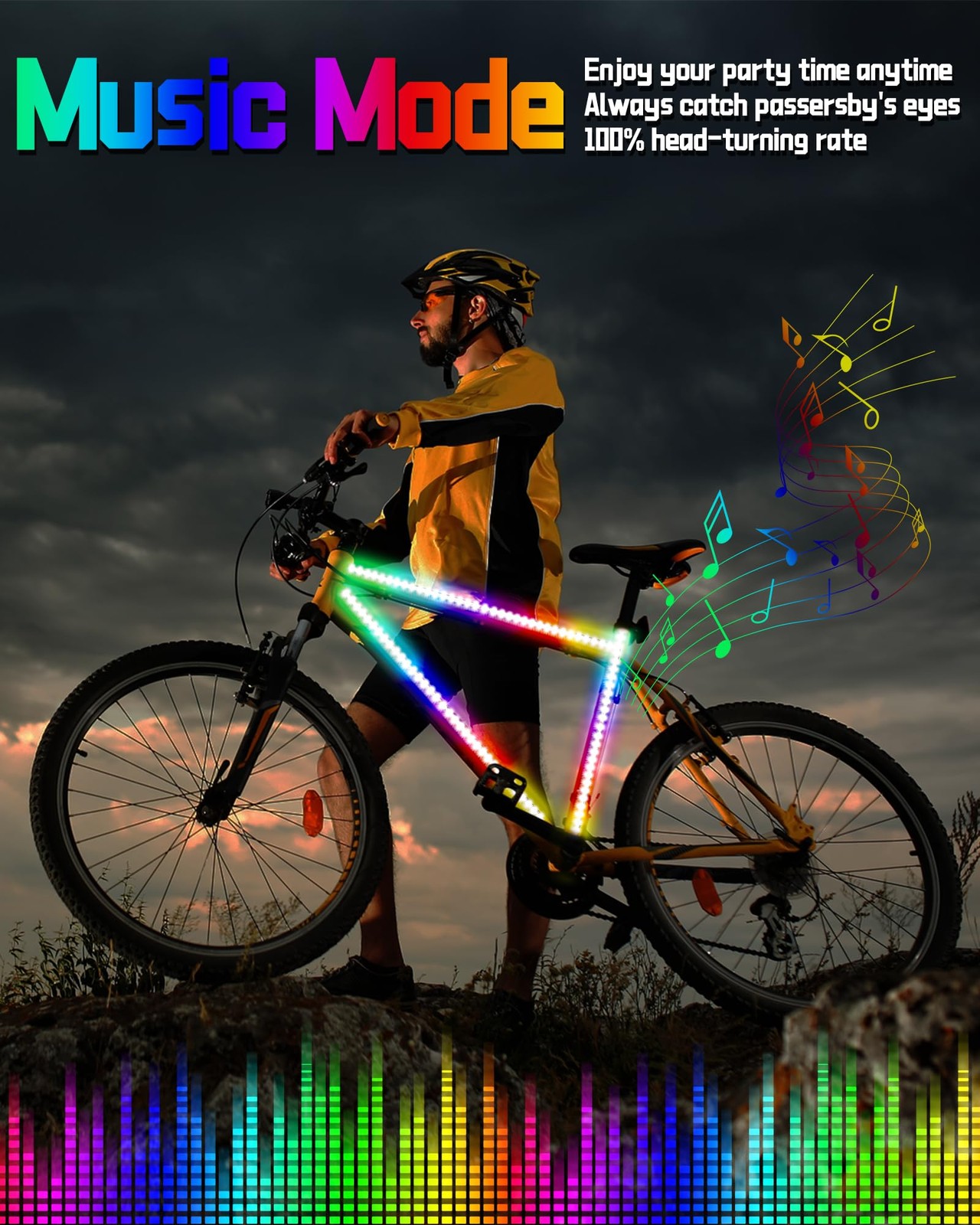 MINEXITY Led Lights for Scooter Night Riding, Battery Operated Electric Bike …