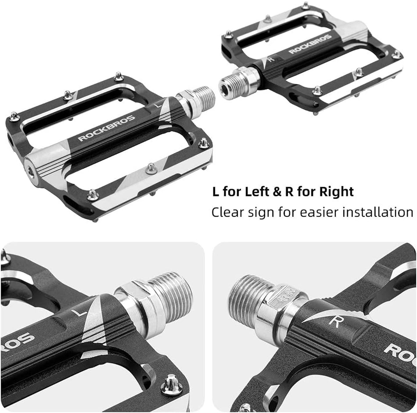 Mountain Bike Pedals Flat Bicycle MTB Pedals Carbon Fiber Sealed Bearing