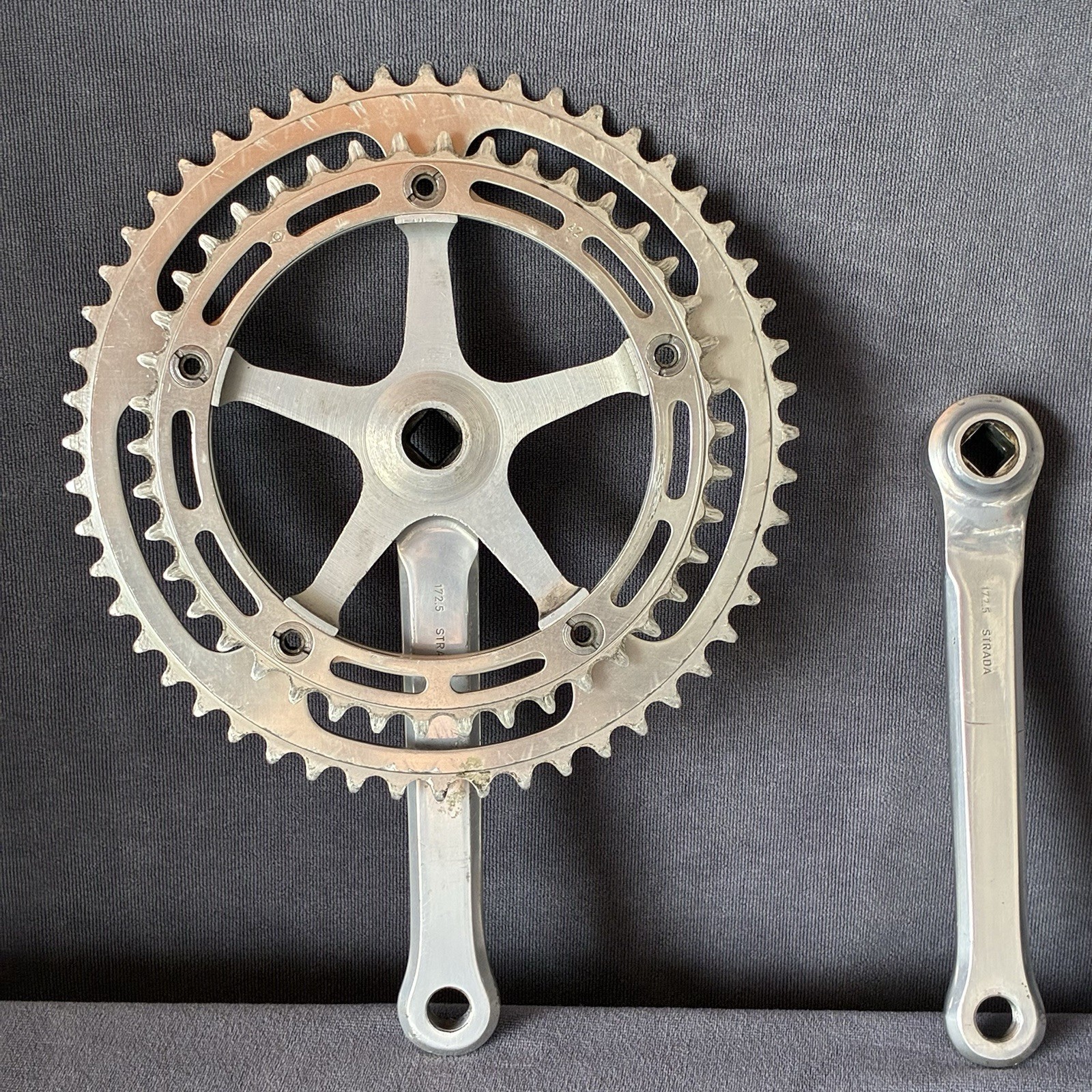 Campagnolo Super Record Nuovo Strada Crankset 172.5mm 52/42T Made In Italy