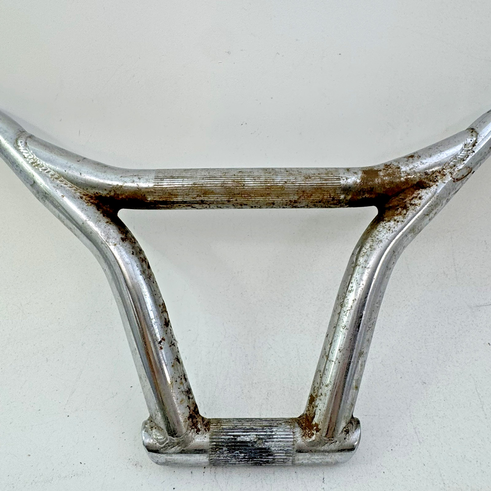 Vintage MX-52 BMX Handlebar Steel 22.2 Clamp Chrome Silver Old School B03