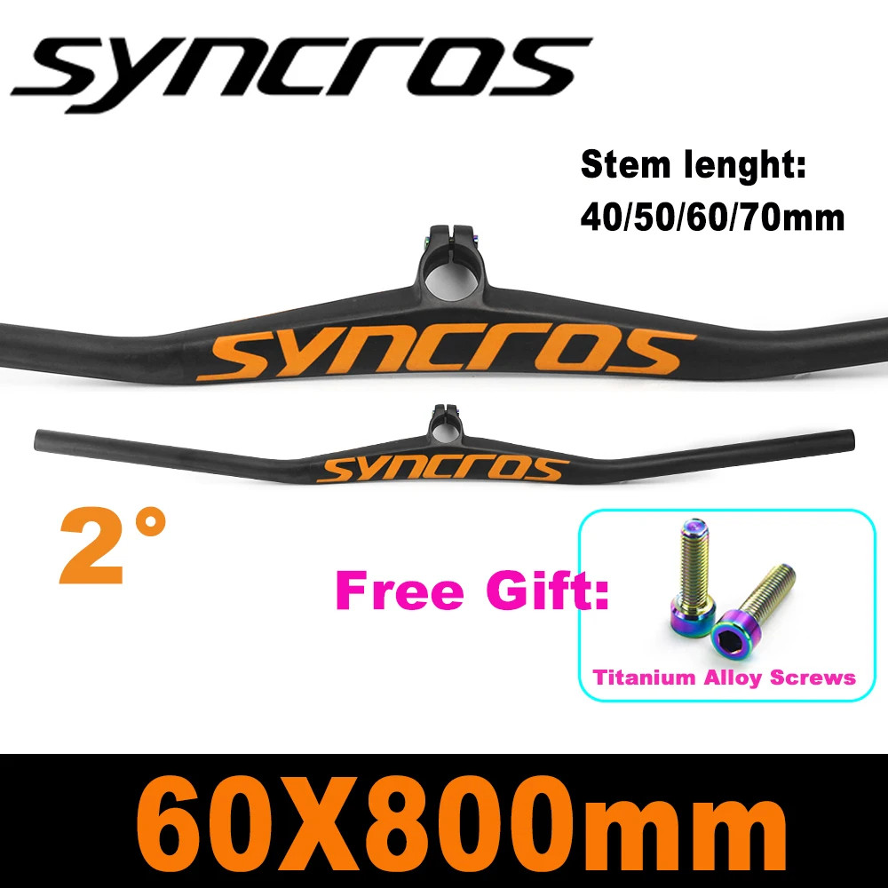 Mountain Bicycle Full Carbon Integrated Handlebar 40-70mm Stem 28.6*660-800mm