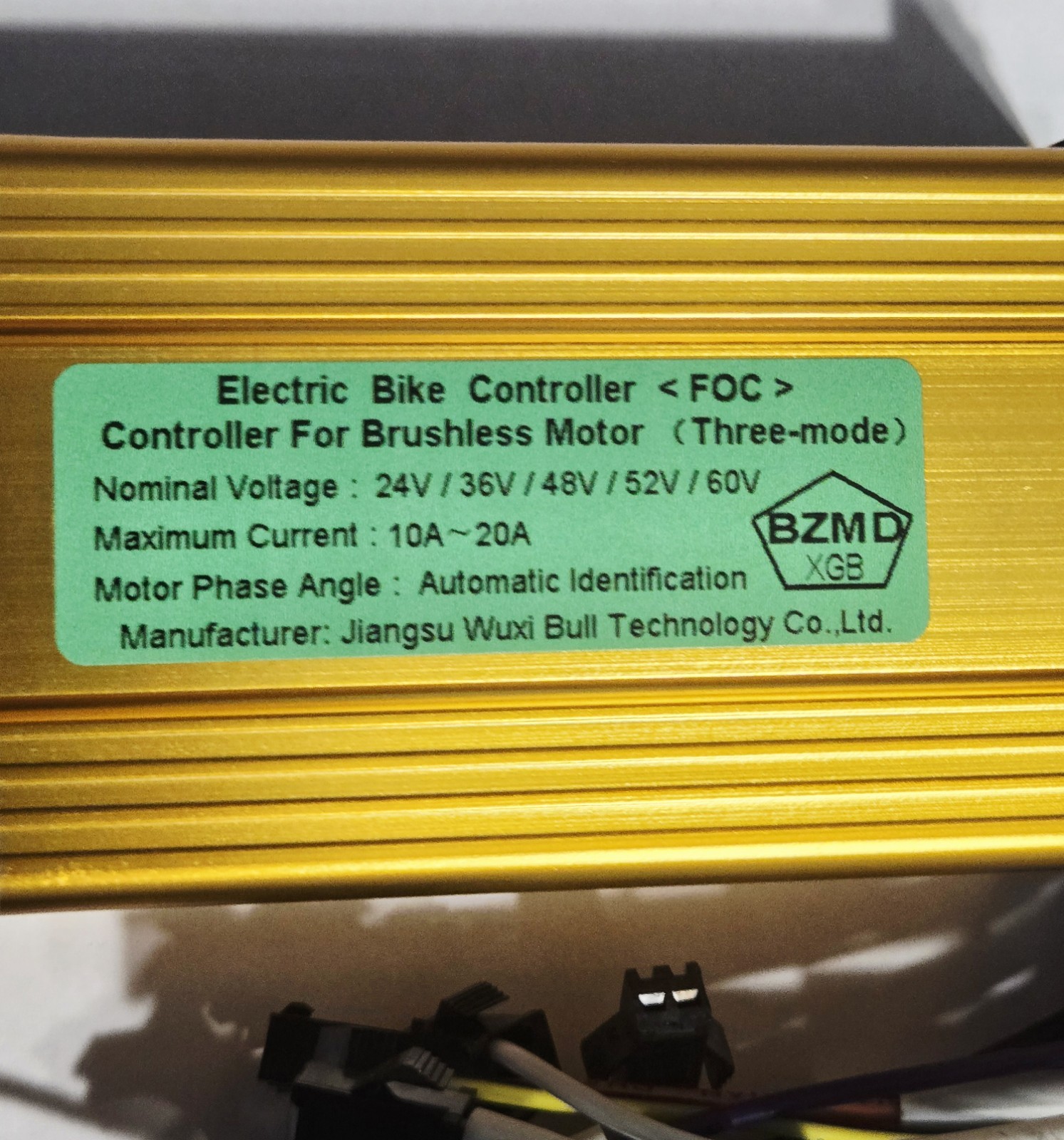 24V 36V 48V 52V 60V BLDC Brushless Motor Controller 10A-20A E-Bike Scooter