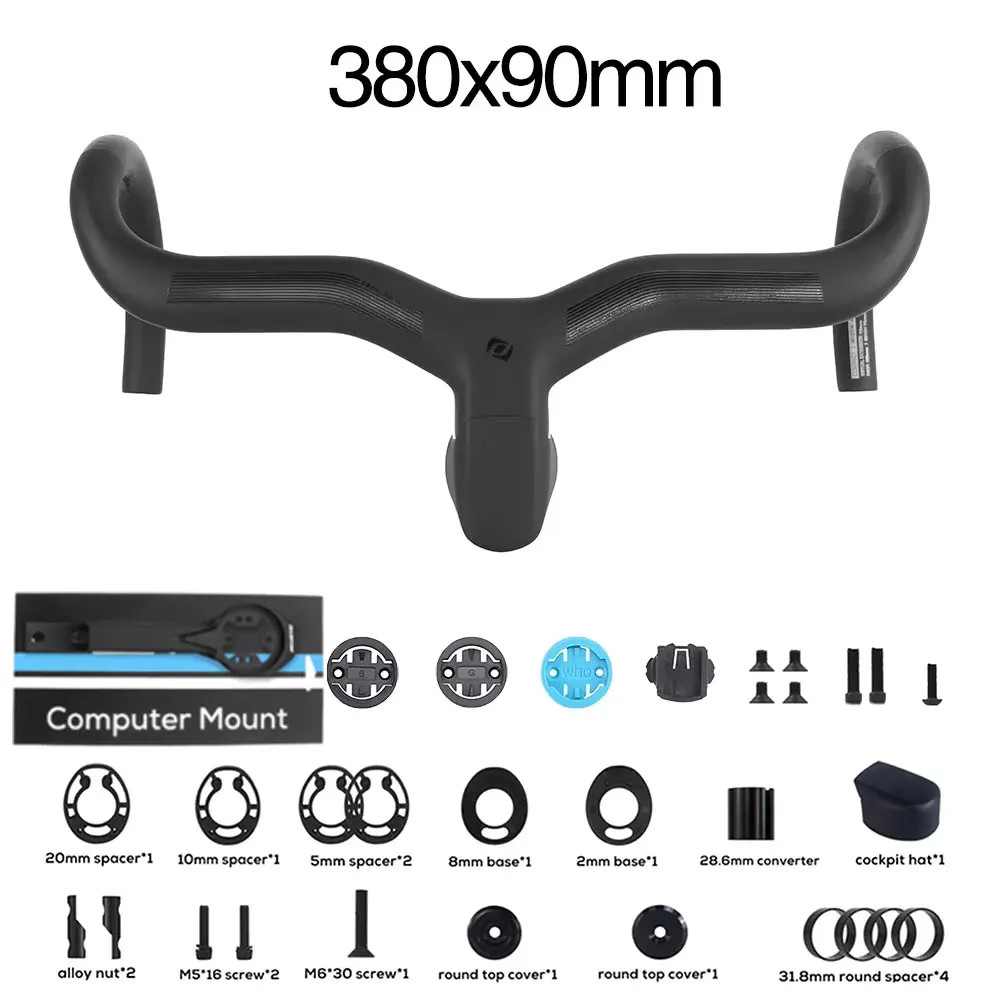 Carbon Road Bicycle Integrated Handlebar Internal Routing Di2 Matte with Mount