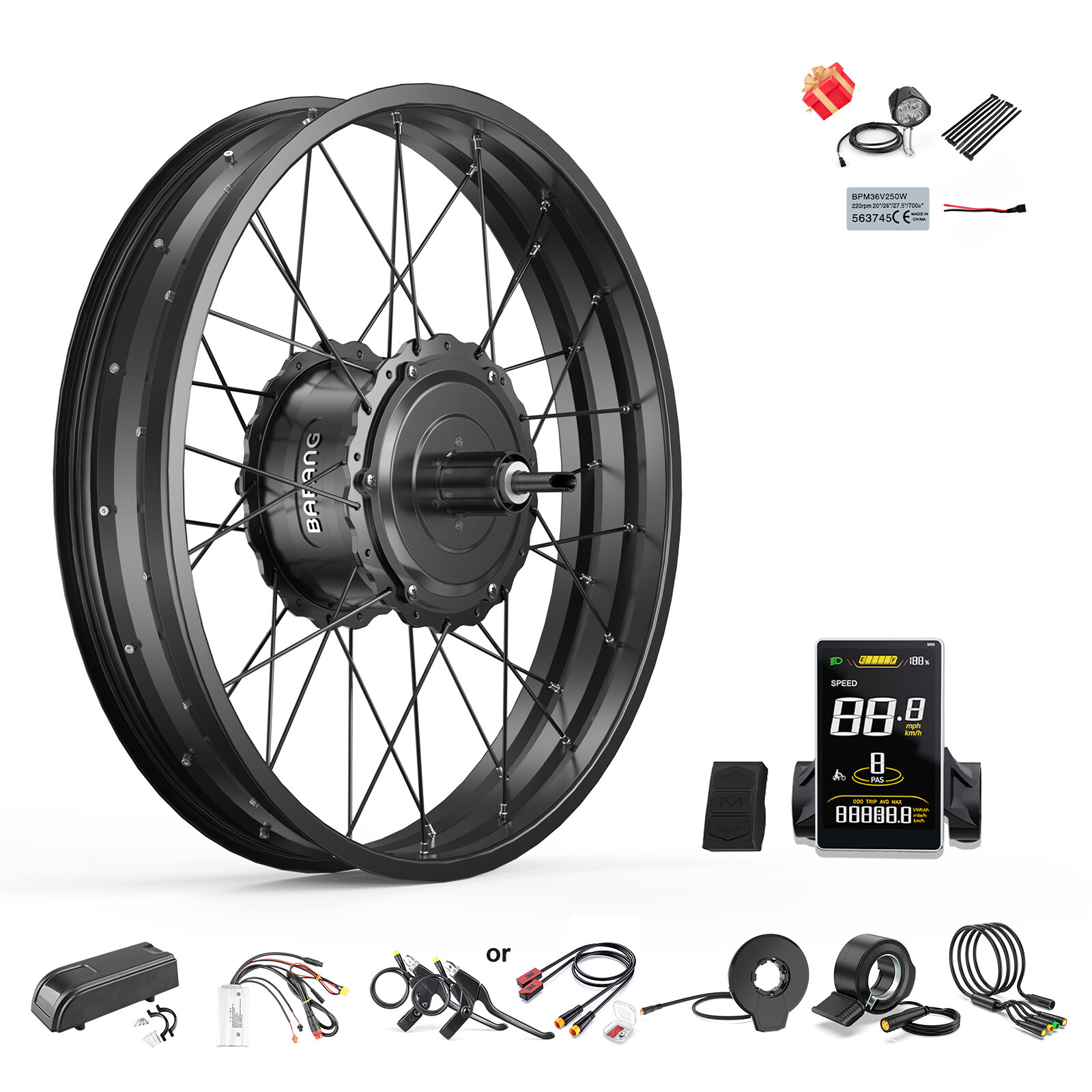BAFANG 48V1000W172-180mm Rear Hub Motor Wheel Hub Motor Bicycle Conversion Kit