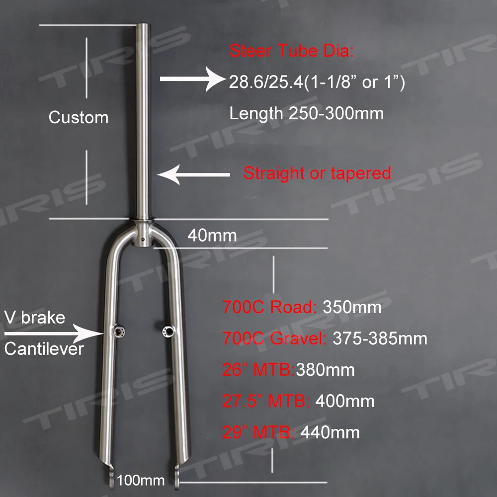TIRIS QC6 Titanium 29 Fork For Gravel Road Bike 700C Road Bicycle Accessories