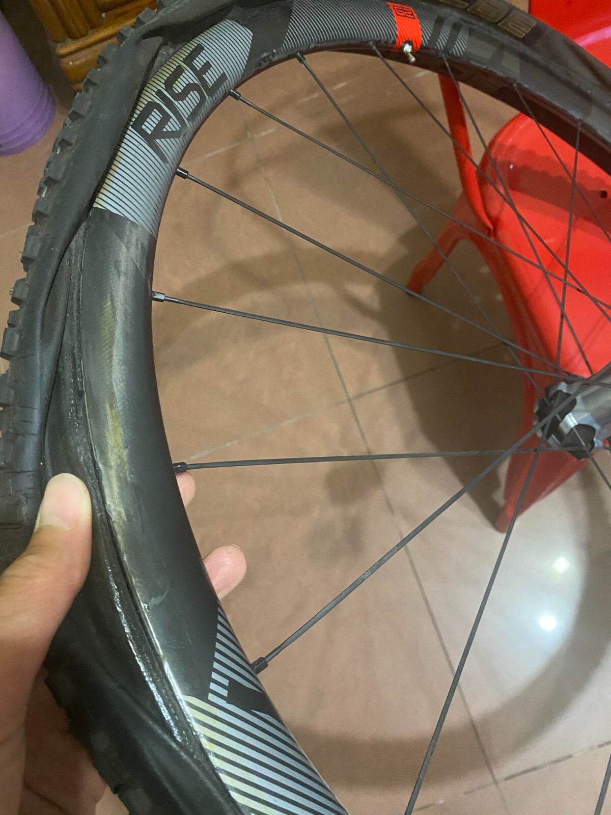SRAM RiseXX Predictive Steering F:Wheel Set 15 x 110 6-Bolt 24H W/ RS-1 Fork