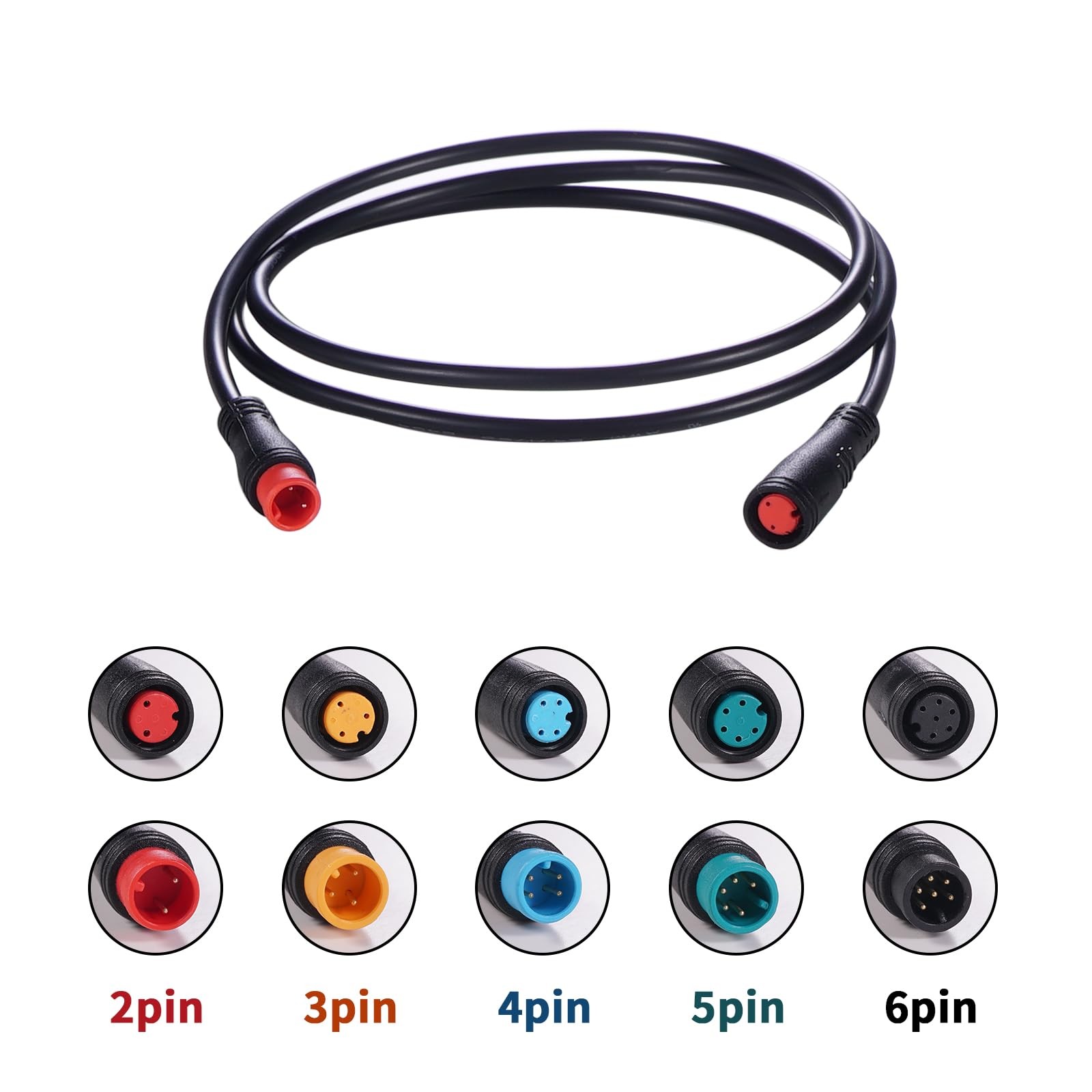 baluoqi Extension Cable 2Pin/3Pin/4Pin/5Pin/6Pin/8Pin/9Pin Waterproof Plug Wo…