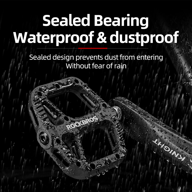 ROCKBROS Mountain Bike Pedals Nylon Composite Bearing 9/16″ MTB Bicycle Pedals