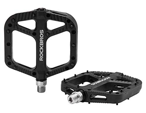 Mountain Bike Pedals Nylon Composite Bearing 9/16″ MTB Bicycle Pedals Black