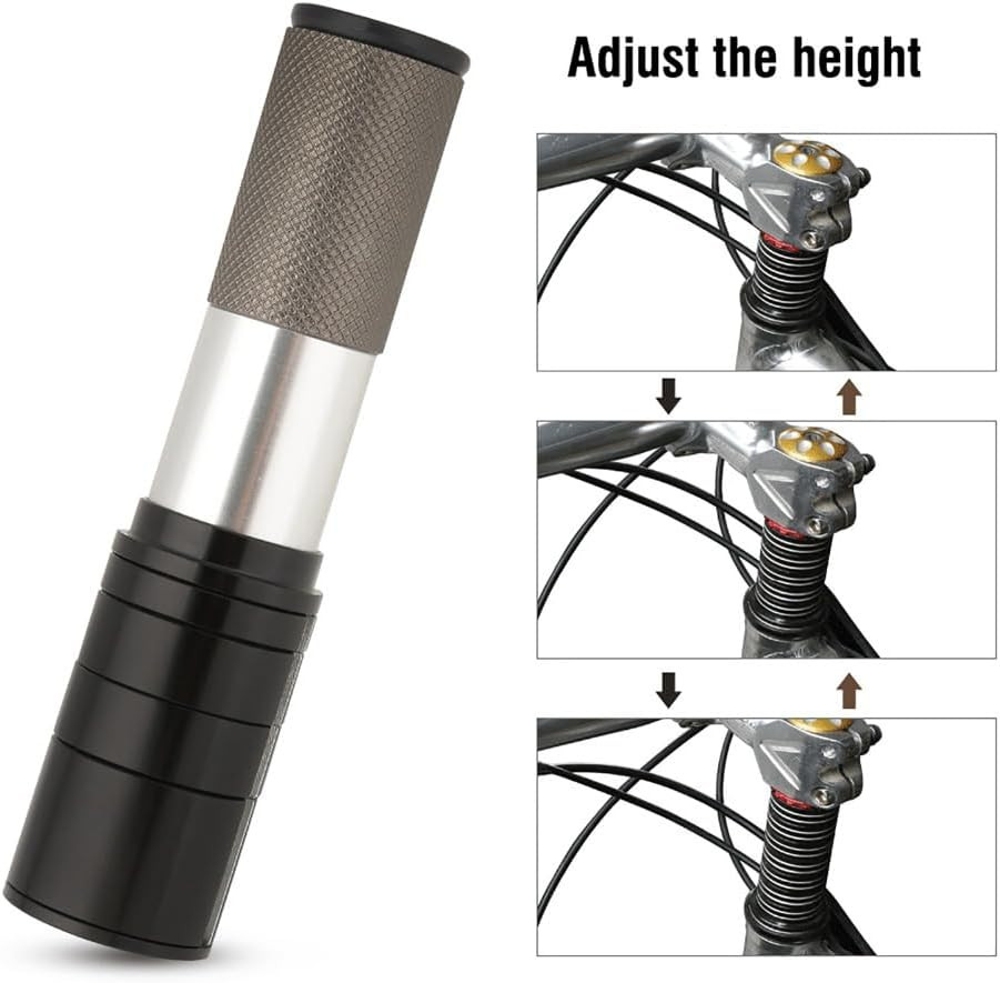 Bicycle Fork Stem Extender 50mm – Aluminum Alloy Handlebar Riser for MTB & Ro…