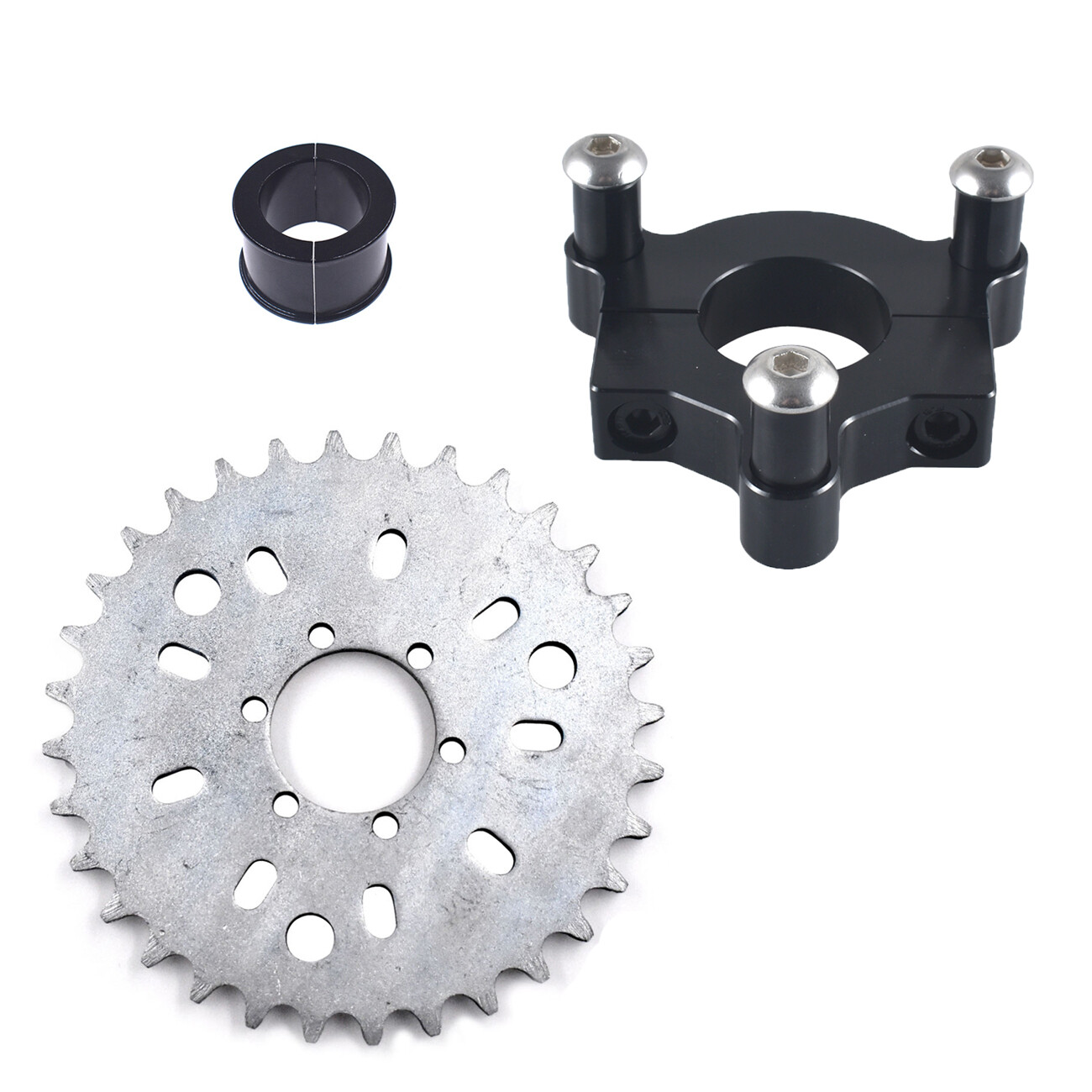 Black 1″ / 1.5″ CNC Adapter 36T Sprocket For 80cc 2 Stroke Motorized Bicycle