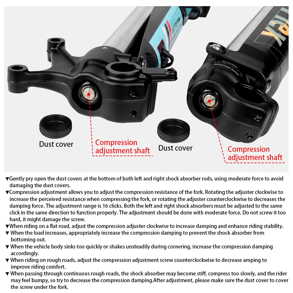 FASTace ALX26RC Front Fork Suspension for Surron Ultra Bee 250mm Travel 62LBS