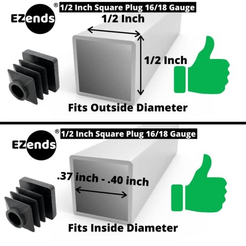 Premium Grade 1/2 Inch Extra Durable Plastic End Plug, for 16-18 Gauge 10