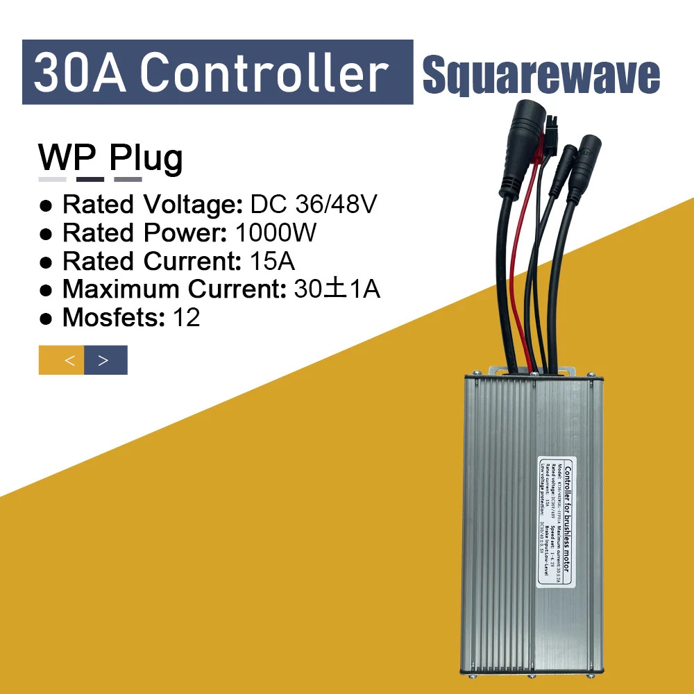 Electric Bike Controller 36V 48V 15A-30A All Waterproof Brushless 250W-1000W
