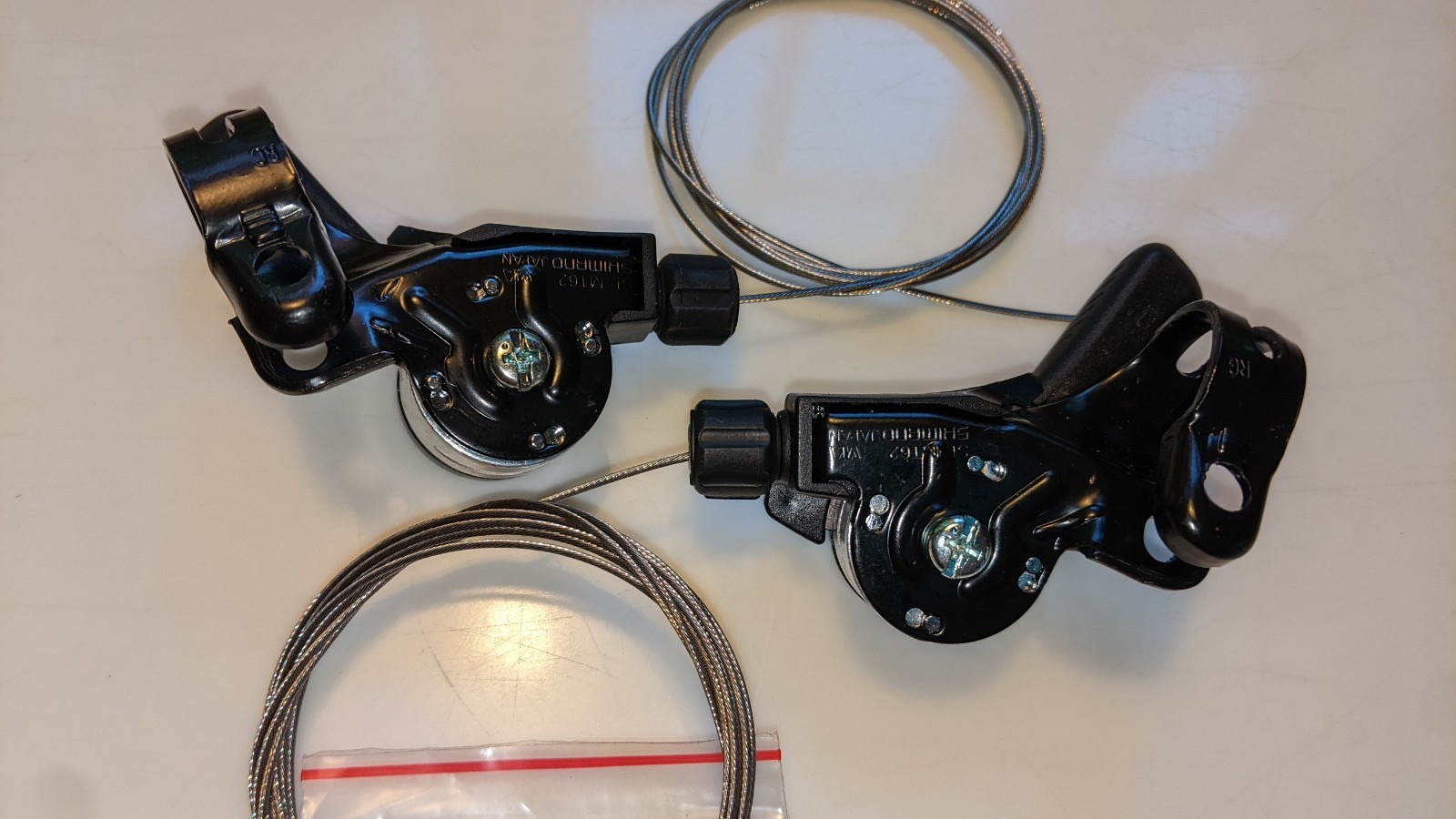 Vintage Shimano Deore SL-MT62 Thumb Shifter Set 3×7, New in package w/cables