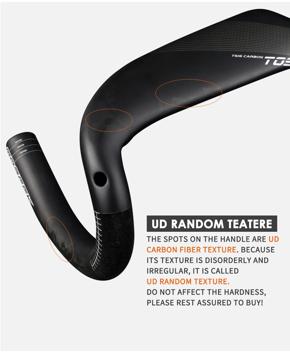 Carbon Road Bicycle Handlebar Internal Routing 400/420/440mm Bicycle Drop Bar