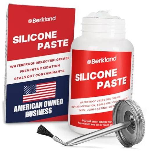 Silicone Paste Dielectric Grease, 8 oz — Waterproof Silicone Grease for