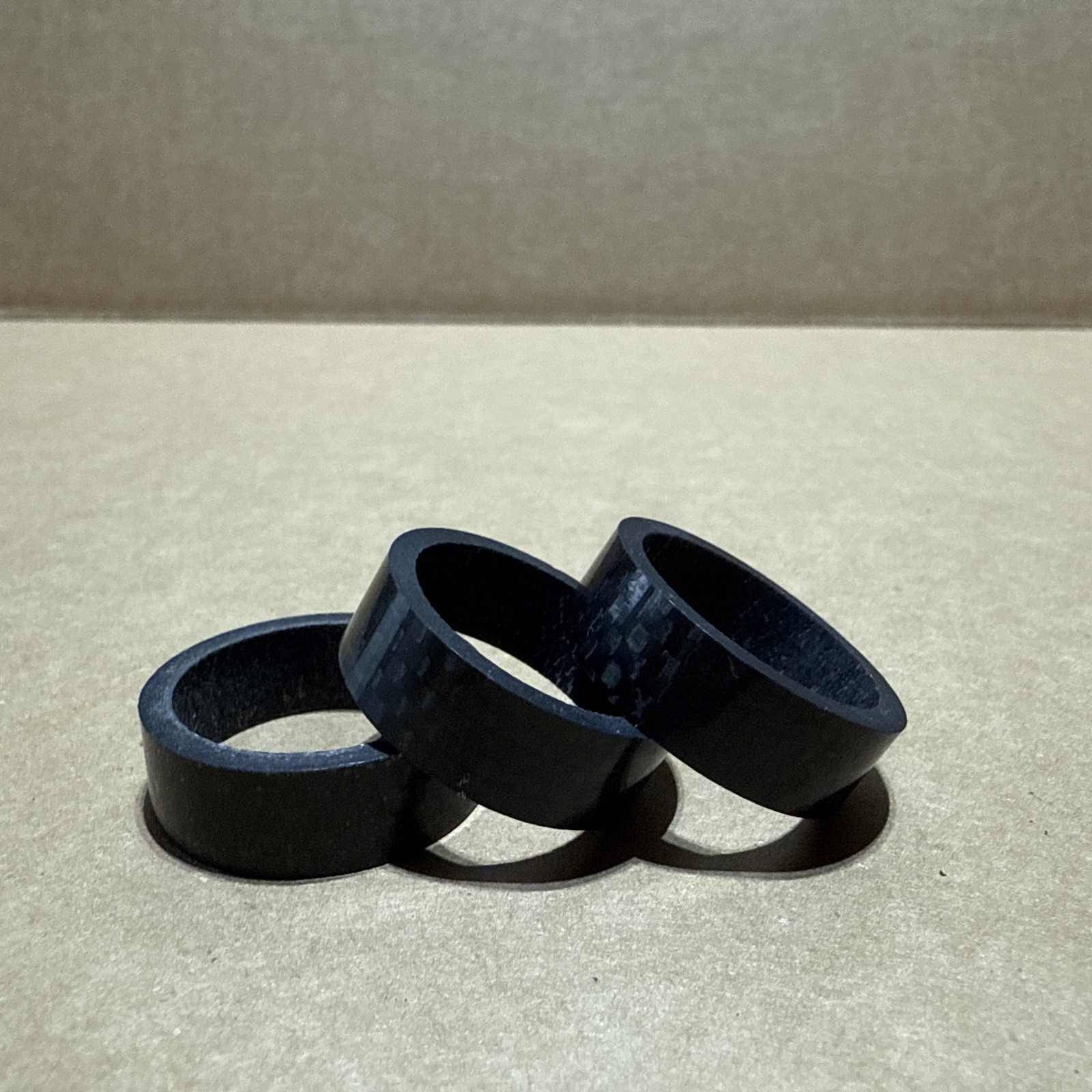 Set of 3 Carbon Fiber One Inch 1″ x 30mm Headset Spacers 3cm mxl56