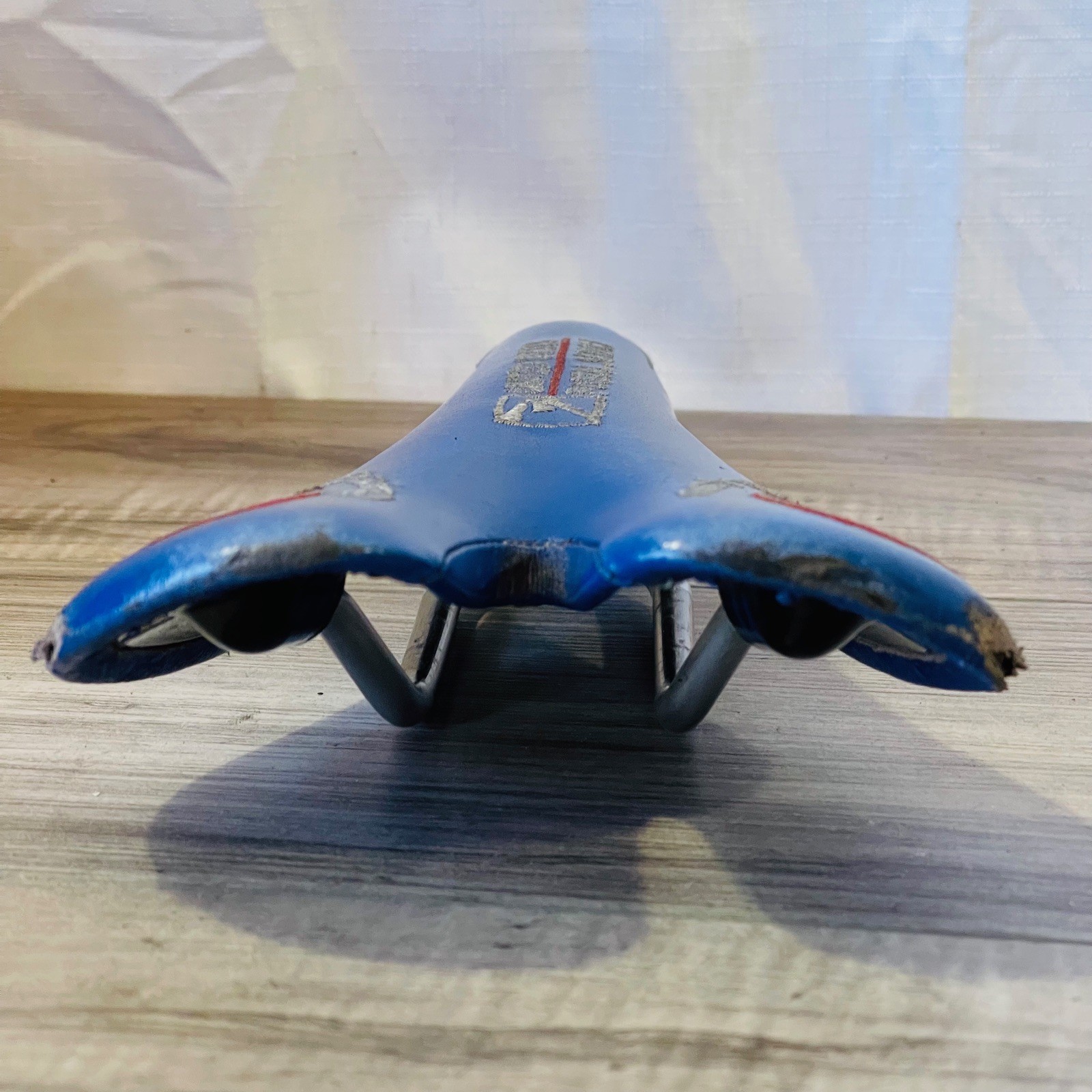 USPS Trek Selle San Marco ASPide Titanium Rail Saddle Embroidered Blue Leather