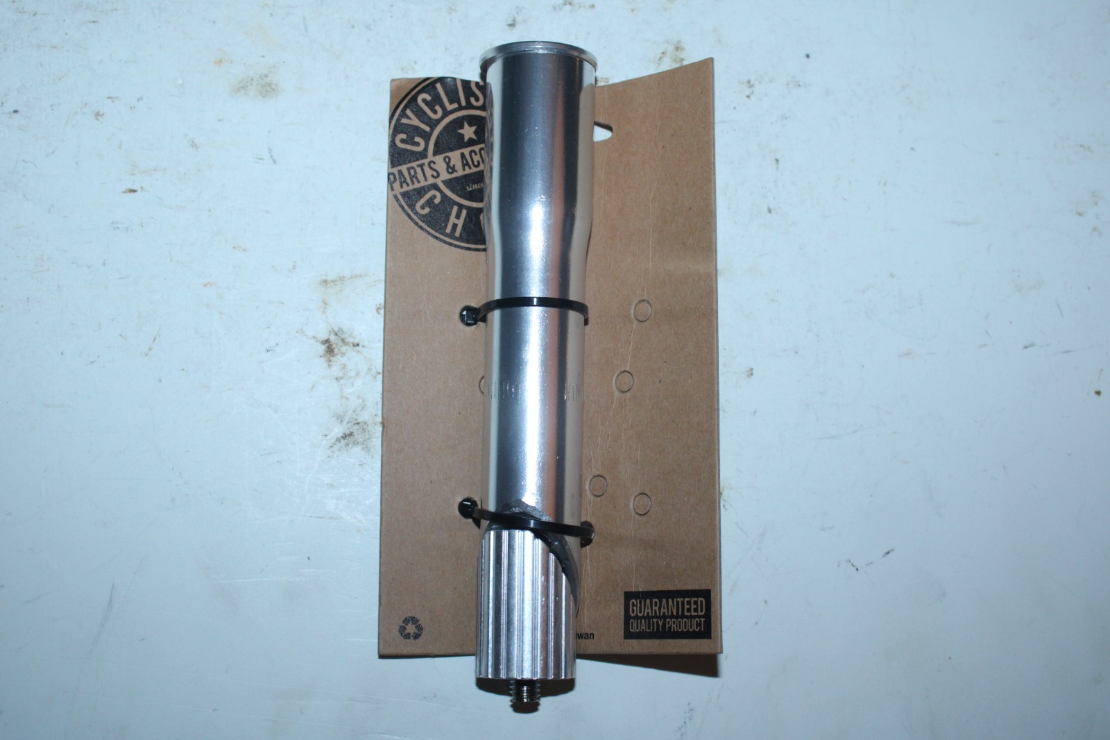 Extender Quill Stem Adaptor 25.4 to 28.6 Threadless Silver 145m For Vintage Trek