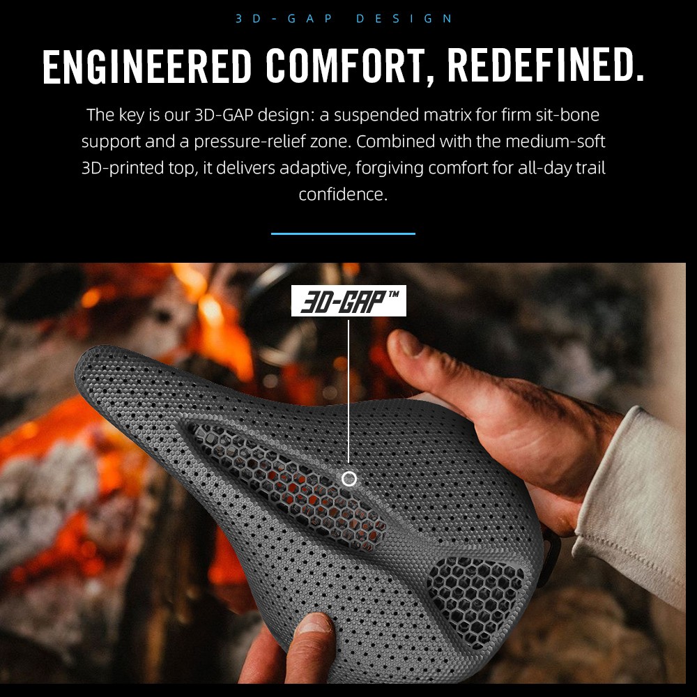 Ultralight RYET Carbon 3D Saddle 190g 145/155mm 7×9 Rails for Road MTB Gravel