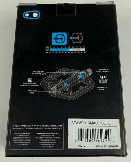 Crank Brothers Stamp 1 Small MTB Pedal Blue
