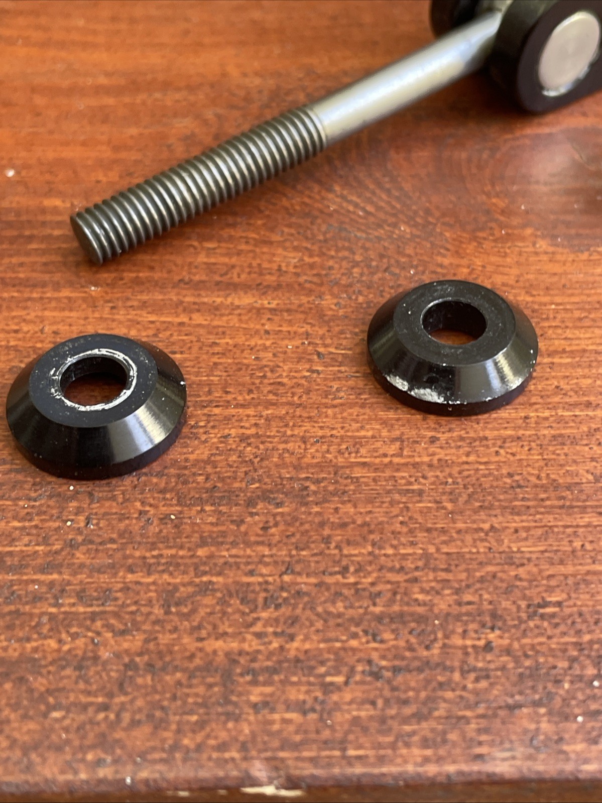 Vintage RINGLE Holey Ti Stix Titanium QR Seatpost Binder Bolt GC Black USA