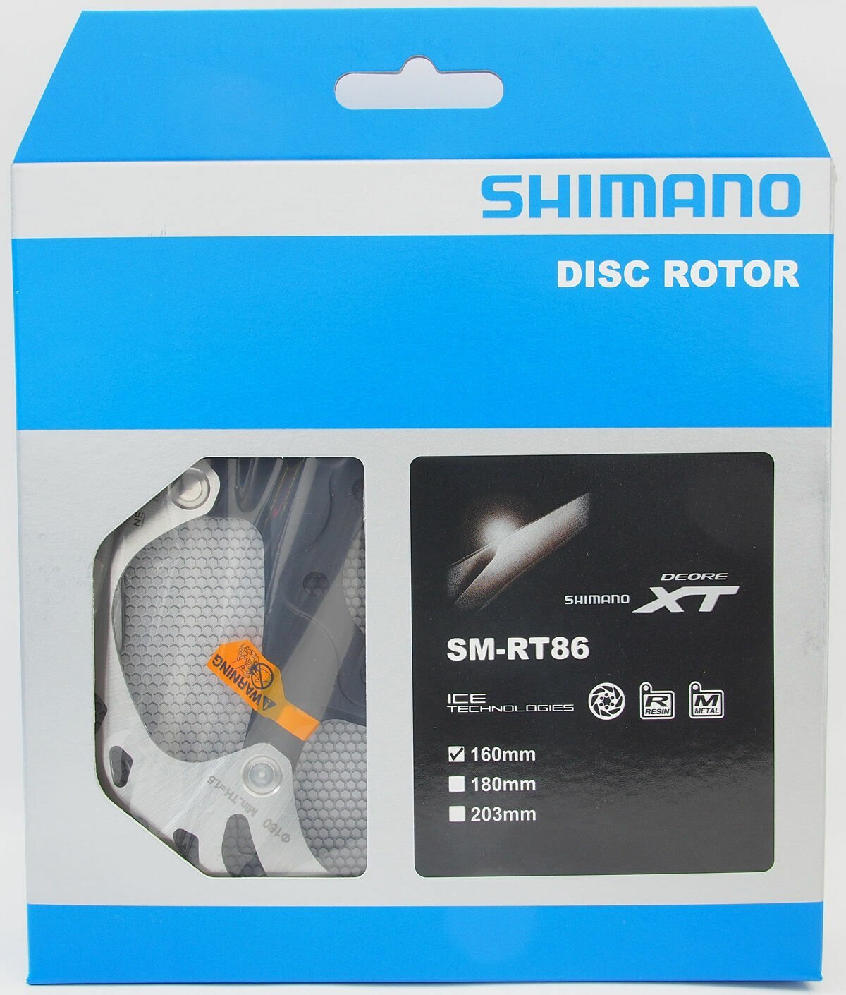 New Shimano Deore XT/Saint SM-RT86-S Ice-Tec 6 Bolt Rotor 160mm, NIB