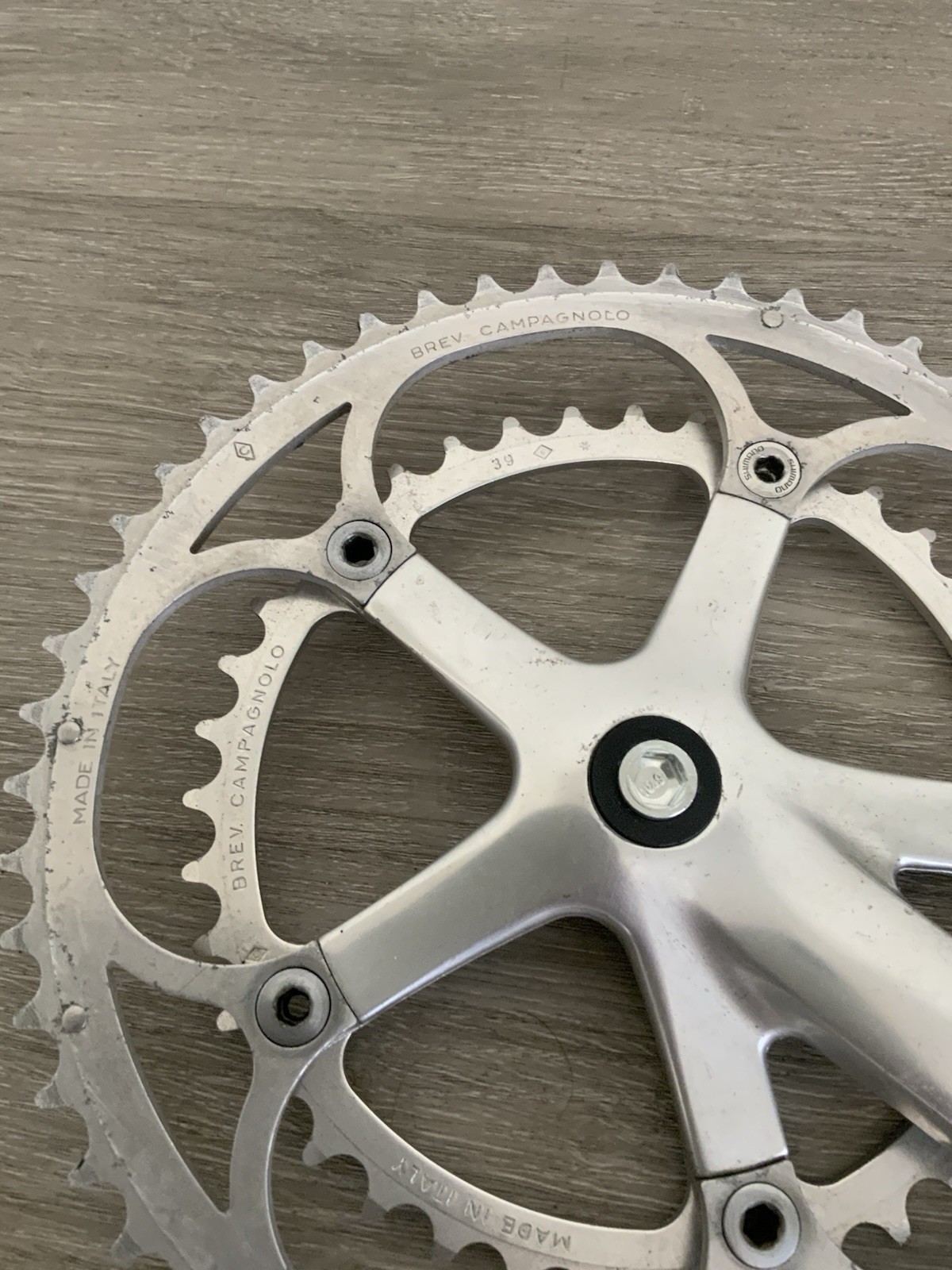 CAMPAGNOLO VELOCE CRANKSET DOUBLE 53-39TOOTH 175 MM ARM LENGTH ROOM FOR 3 RINGS