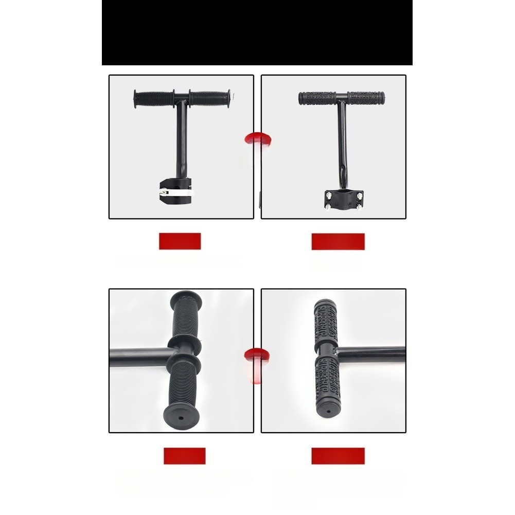Aluminum Bike Armrest Handlebar Rest 18.5cm x 20.5cm Tool-Free Soft Grip Design