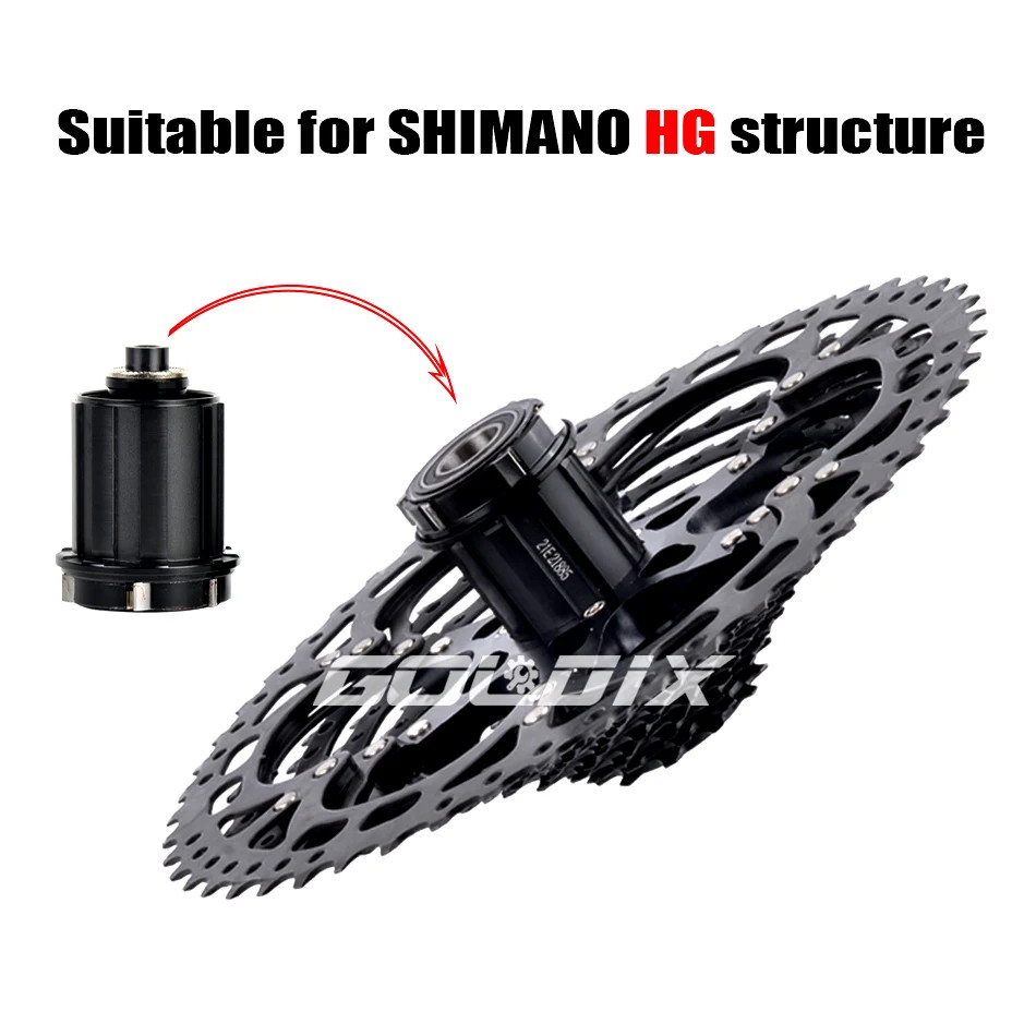 SUNSHINE MTB Cassette 8/9/10/11/12 Speed 40/42/46/50/52T Black K7 Cassette Sproc