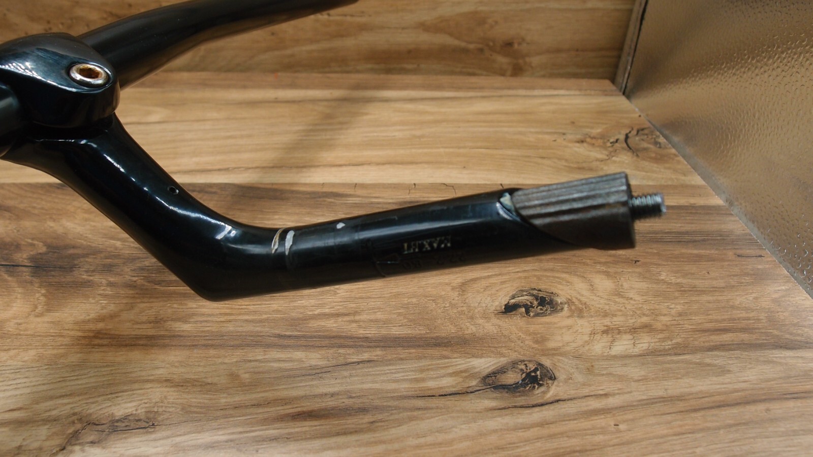 1991 MTB steel CRMO alloy flat handlebar Hi-Ten by nL + quill stem nL 22.2 mm