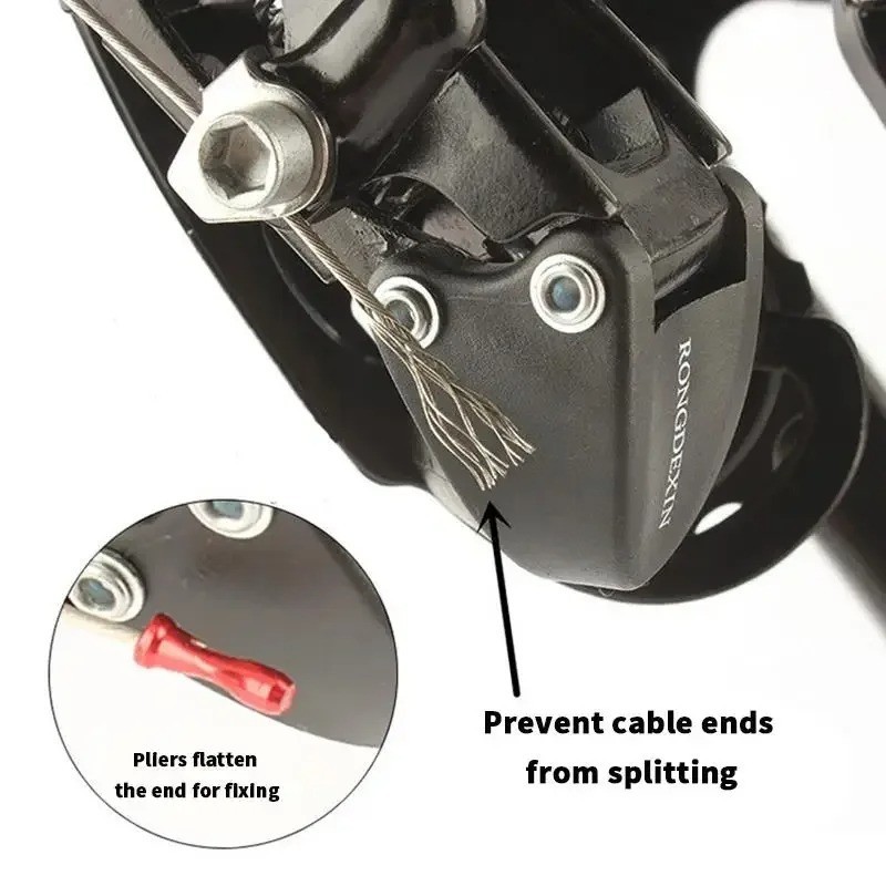 New 50/100 Pcs Aluminum Bike Bicycle Shifter Brake Cable Tips Caps Ends Crimps
