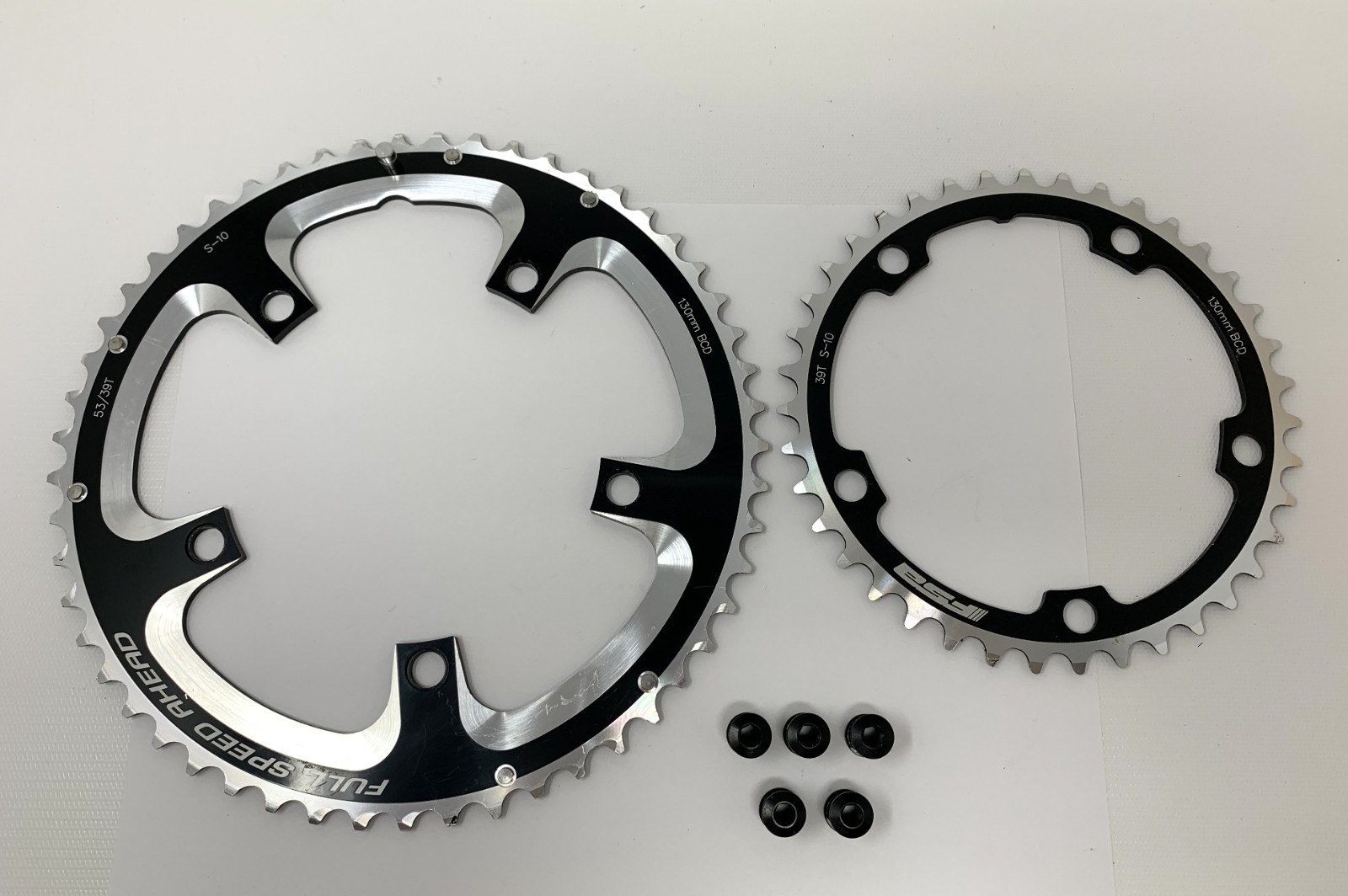 FSA Super Road 53/39T 130 BCD Chainrings – Low miles – Excellent