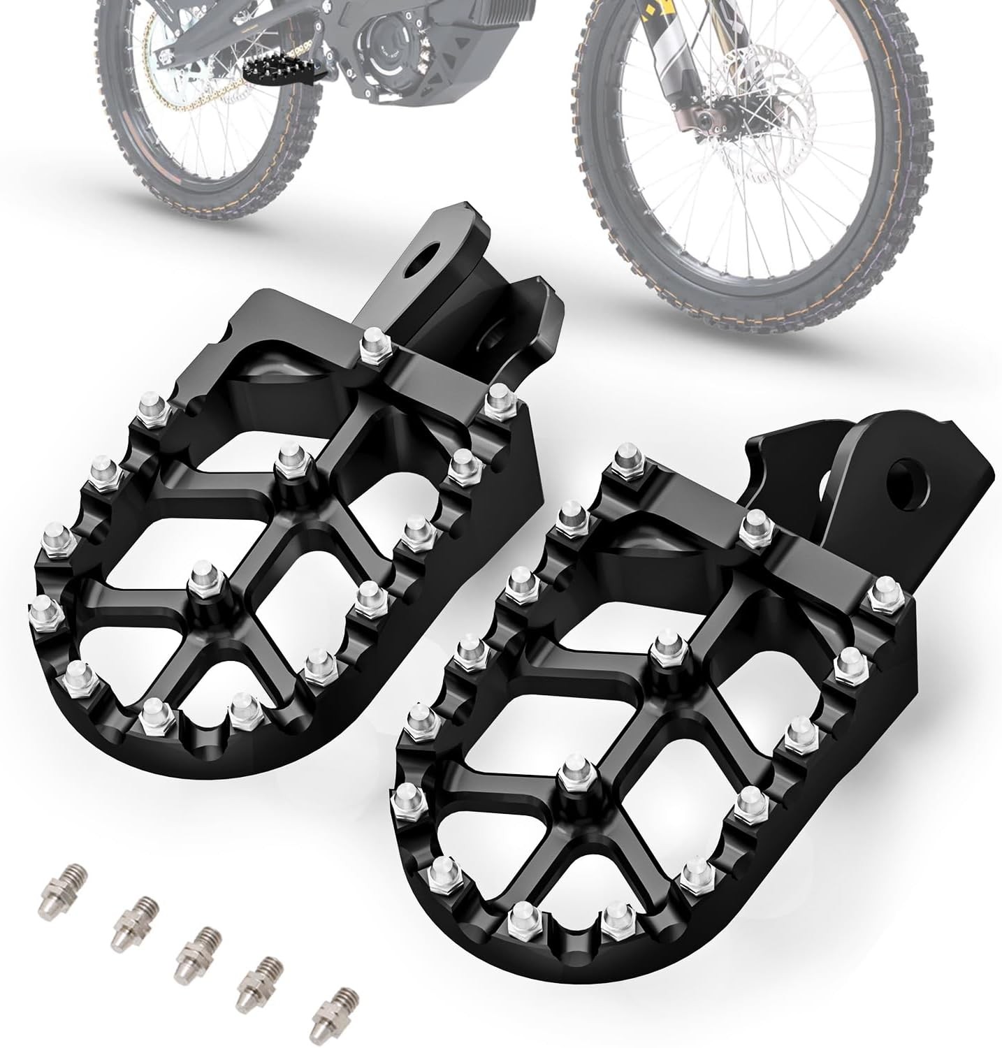 Electric Dirt Bike Wider Foot Pegs Footpegs Surron Sur Ron LBX Eride Pro SS 2.0