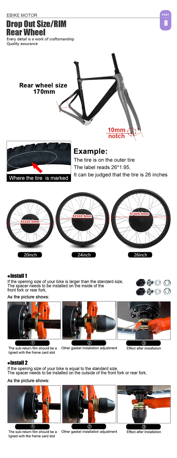 72V 5000W Snow Fat Electric Bike 20/24/26inch Brushless Non-gear Rear Hub Motor