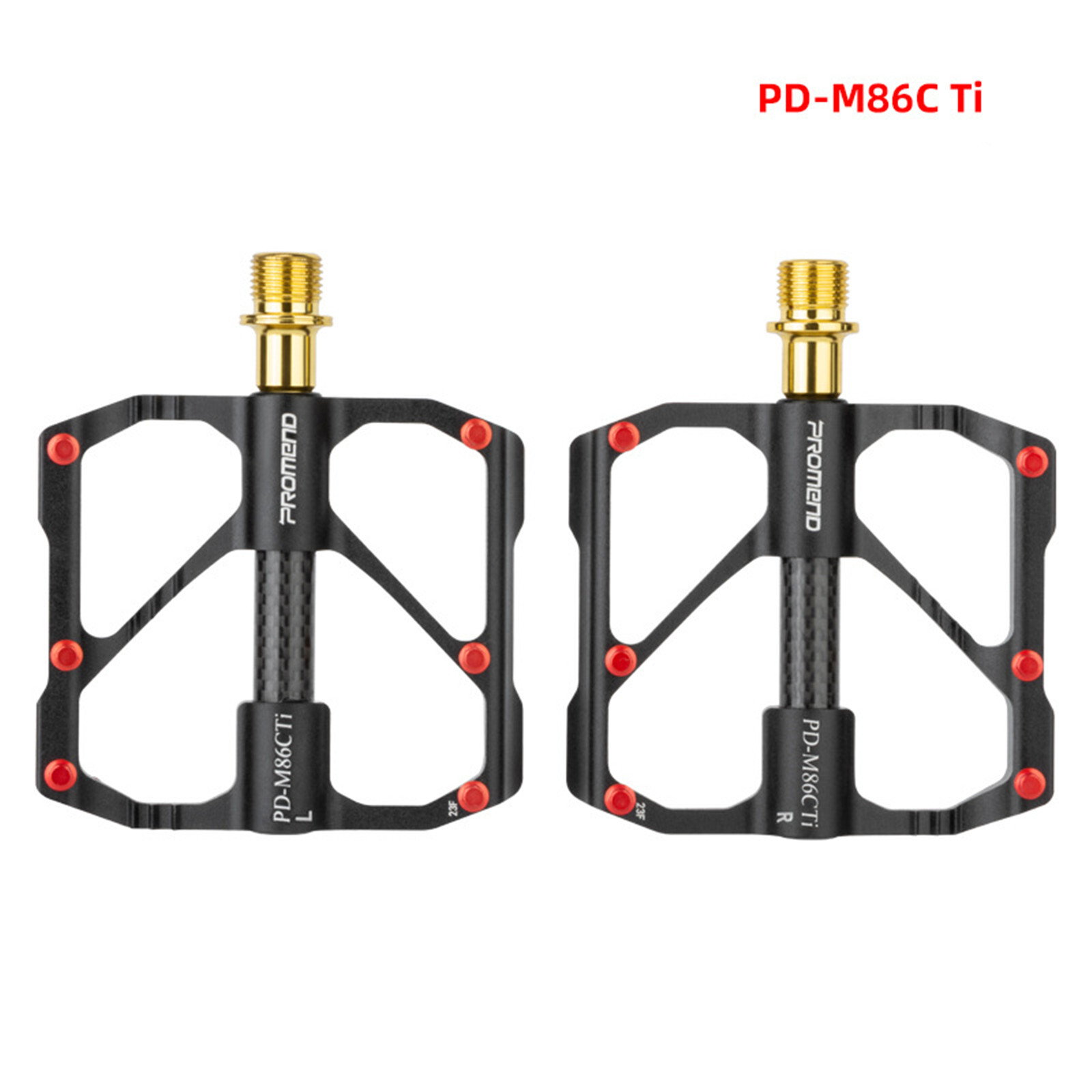 PROMEND Ultralight Carbon Titanium Bicycle Pedal MTB Road Bike Pedal 3 Bearings