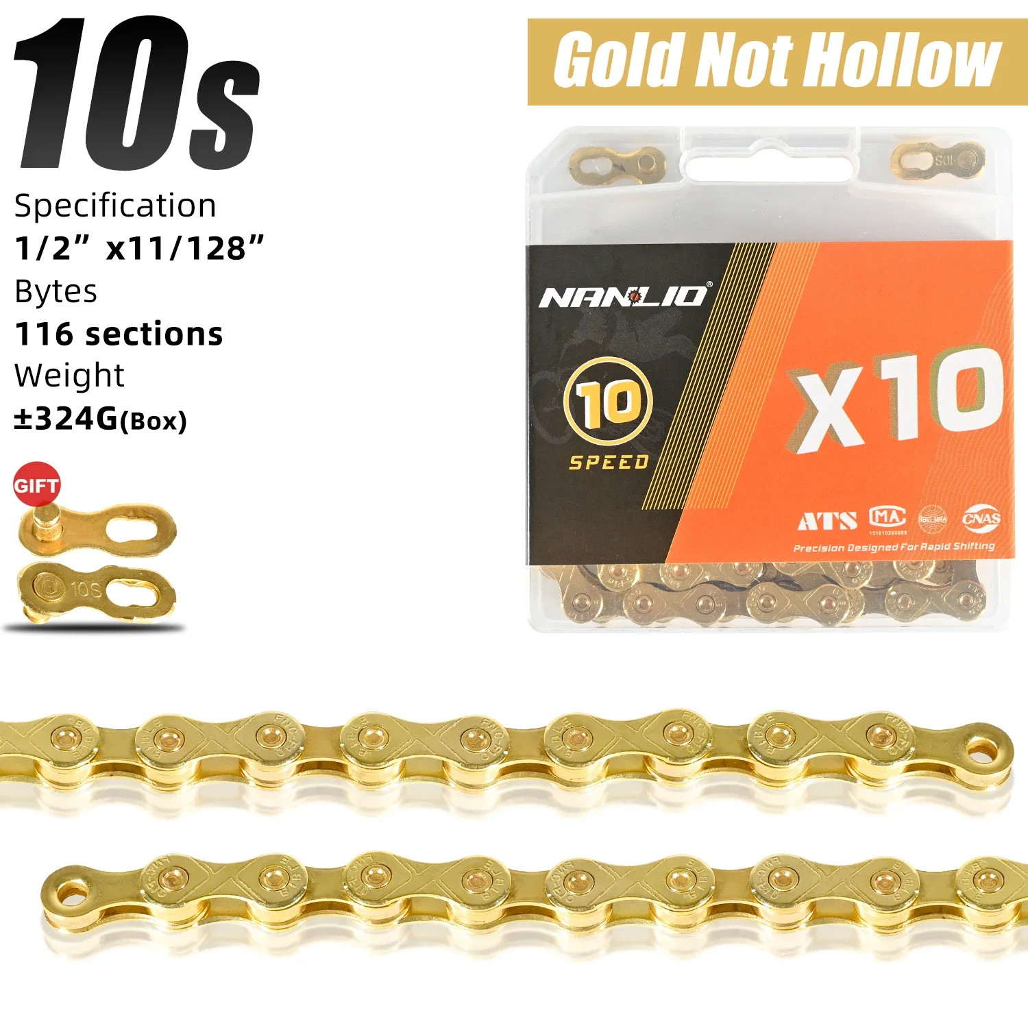 X8-X12 Bike Chain MTB Road Bicycle 116/126L Variable Speed Cycling Chain