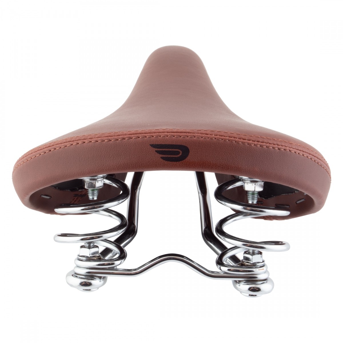 Pure Cycles City Classic Saddle – Brown Steel Rails PVC Cover Unisex