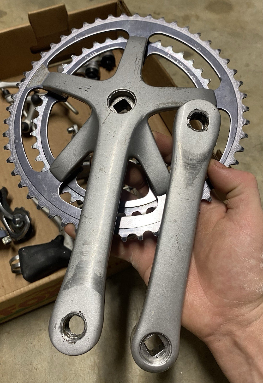 SUNTOUR EDGE 4050 ACCUSHIFT GROUPSET OVALTECH BRS DIA-COMPE 2X7